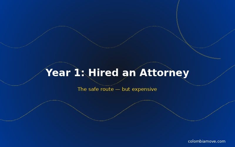 First year visa process with an immigration attorney in Colombia