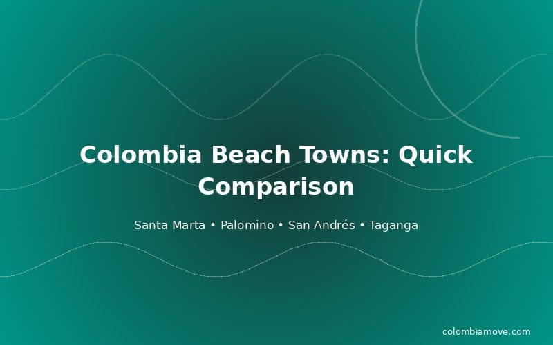 Colombia beach towns comparison chart for expats and digital nomads