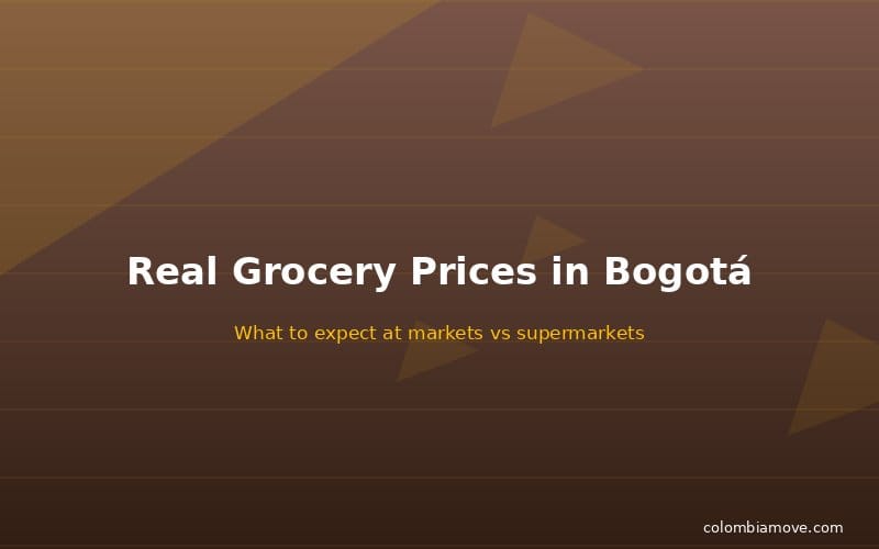 Typical grocery prices in Bogotá, Colombia — 2026