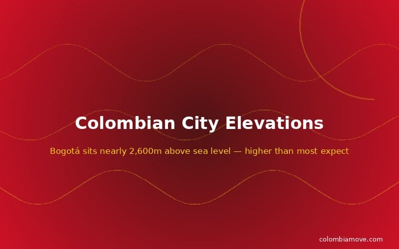 Colombian city elevations comparison