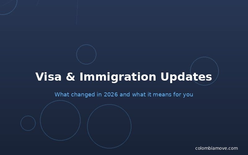 Visa and immigration updates for foreigners in Colombia 2026