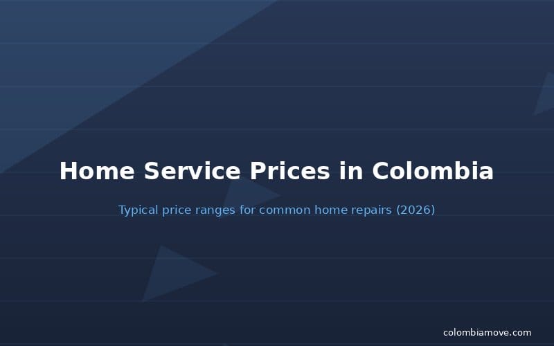 Home service price ranges in Colombia 2026
