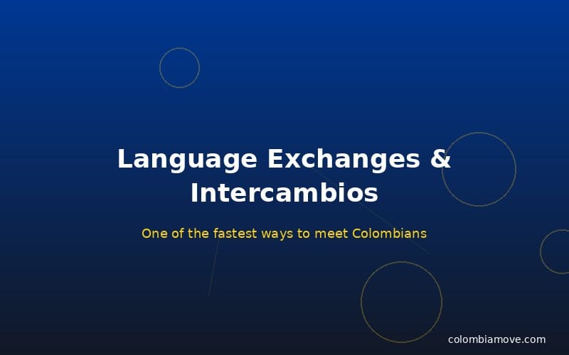 Language exchange event and social activities in Colombia