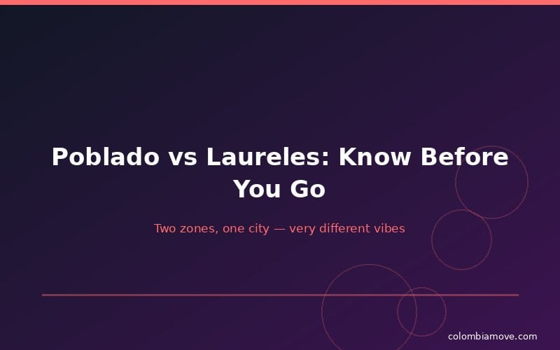 Graphic comparing El Poblado and Laureles La 70 nightlife in Medellín Colombia